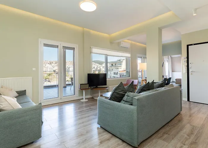 Apollo, Luxe Aristotelous Penthouse, City View Salonicco